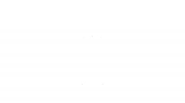 Siyah çizgi spor genişletici simgesi beyaz arkaplanda izole edildi. Spor malzemeleri. 4K Video hareketli grafik canlandırması