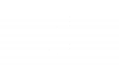 Siyah çizgi Dumbbell simgesi beyaz arkaplanda izole edildi. Kas kaldırma ikonu, fitness halteri, spor aletleri, egzersiz yaban domuzu. 4K Video hareketli grafik canlandırması