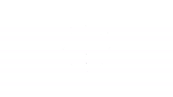 Zwarte lijn Blockchain technologie Bitcoin pictogram geïsoleerd op witte achtergrond. Abstract geometrische blok keten netwerk technologie business. 4K Video motion grafische animatie — Stockvideo