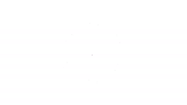Linea nera Blockchain icona della tecnologia isolata su sfondo bianco. Dati di criptovaluta. Abstract geometrico blocco catena di business tecnologia di rete. Animazione grafica 4K Video motion — Video Stock