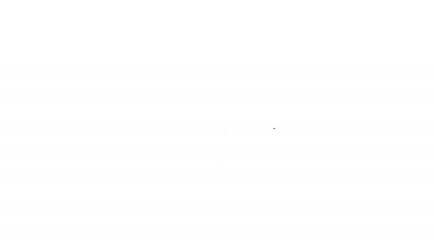 Línea negra Retrato de Joseph Stalin icono aislado sobre fondo blanco. Animación gráfica de vídeo 4K — Vídeos de Stock