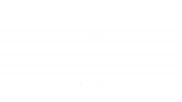 Linha preta Esporte ícone expansor isolado no fundo branco. Equipamento desportivo. Animação gráfica em movimento de vídeo 4K — Vídeo de Stock