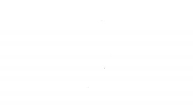 Beyaz arkaplanda siyah çizgi Smartwatch simgesi izole edildi. 4K Video hareketli grafik canlandırması