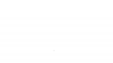 Beyaz arka planda izole edilmiş siyah çizgi buzlu dondurma çubuk ikonu. 4K Video hareketli grafik canlandırması