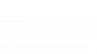 Beyaz arkaplanda siyah çizgi Tabasco sosu simgesi izole edildi. Kırmızı biberli baharatlı biber sosu. 4K Video hareketli grafik canlandırması