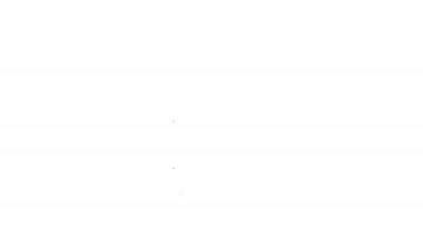 Siyah çizgi tekila şişesi ikonu beyaz arka planda izole edilmiş. Meksika alkolü. 4K Video hareketli grafik canlandırması