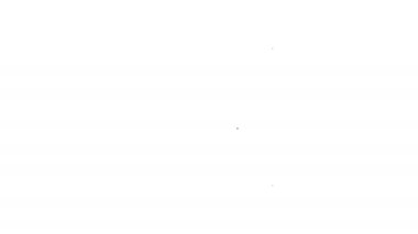 Siyah çizgi fasulye konserve ikonu beyaz arkaplanda izole edildi. 4K Video hareketli grafik canlandırması