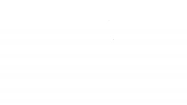 Siyah çizgili cam kavanoz ve beyaz arka planda izole edilmiş vida kapağı simgesi. 4K Video hareketli grafik canlandırması