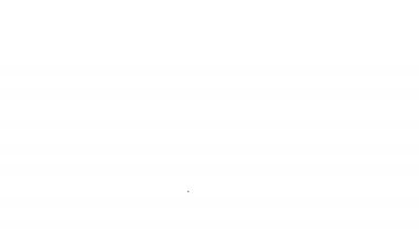 Beyaz arkaplanda siyah çizgi resim simgesi izole edildi. 4K Video hareketli grafik canlandırması