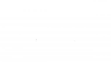 Siyah çizgi Kral taç simgesi beyaz arkaplanda izole edildi. 4K Video hareketli grafik canlandırması