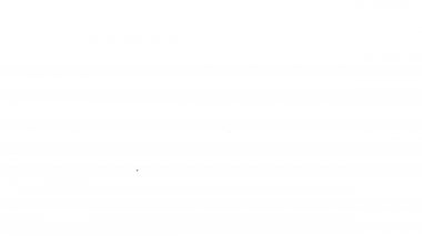 Topraktaki siyah çizgi insan kafatası beyaz arka planda izole edilmiş. 4K Video hareketli grafik canlandırması