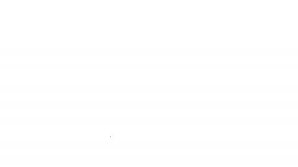 Linha preta Ícone de camiseta sem mangas isolado no fundo branco. Animação gráfica em movimento de vídeo 4K — Vídeo de Stock