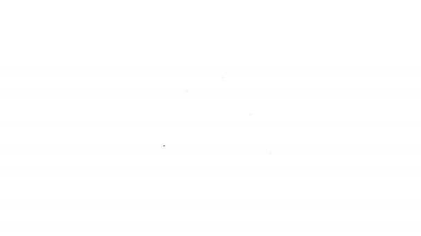Černá čára Mite ikona izolované na bílém pozadí. Grafická animace pohybu videa 4K — Stock video