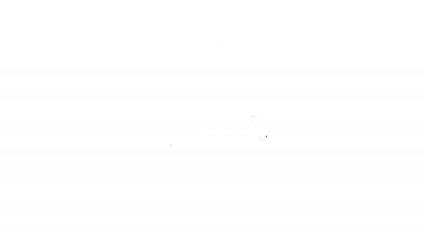 Siyah çizgi Kadim amfora simgesi beyaz arkaplanda izole edildi. 4K Video hareketli grafik canlandırması