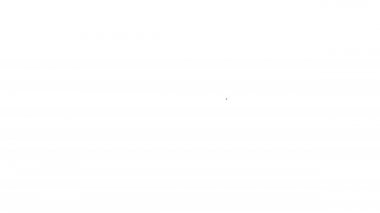 Masa tenisi ikonunu oynamak için siyah hat raketi beyaz arka planda izole edilmiş. 4K Video hareketli grafik canlandırması