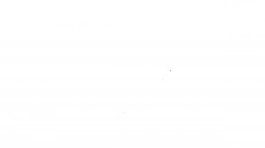 Siyah çizgi Limoncello şişe ikonu beyaz arkaplanda izole edilmiş. Bir şişe taze ev yapımı limonata. 4K Video hareketli grafik canlandırması