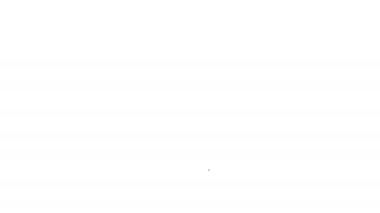 Beyaz arka planda izole edilmiş siyah çizgi zeytinyağı ikonu. Zeytinyağı ikonlu sürahi. 4K Video hareketli grafik canlandırması