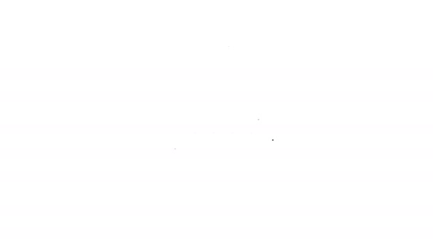Ligne noire Ancienne icône amphores isolée sur fond blanc. Animation graphique de mouvement vidéo 4K — Video