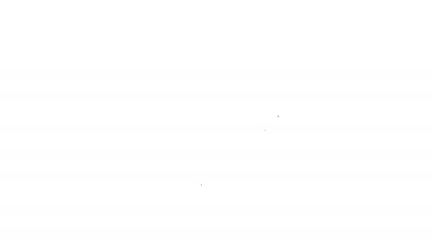 Linha preta ícone garrafa Limoncello isolado no fundo branco. Uma garrafa de limonada caseira. Animação gráfica em movimento de vídeo 4K — Vídeo de Stock