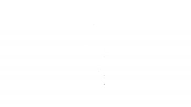 Beyaz arka planda izole edilmiş siyah çizgi şarap ikonu. 4K Video hareketli grafik canlandırması