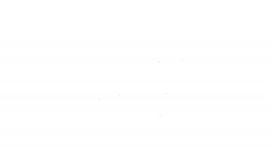 Siyah çizgi, beyaz arka planda izole edilmiş antik amfora simgesi. 4K Video hareketli grafik canlandırması