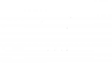 Siyah çizgi Kadim sütun simgesi beyaz arkaplanda izole edildi. 4K Video hareketli grafik canlandırması