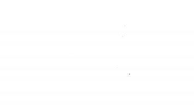 Siyah çizgi Kadim harabeleri beyaz arkaplanda izole edilmiş bir simge. 4K Video hareketli grafik canlandırması