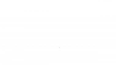 Siyah çizgi Ortaçağ kılıç ikonu beyaz arka planda izole edilmiş. Ortaçağ silahı. 4K Video hareketli grafik canlandırması