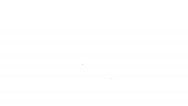 Černá čára Starověká busta socha ikona izolované na bílém pozadí. Grafická animace pohybu videa 4K — Stock video
