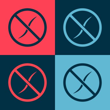 Pop Art Anti Solucan Parazit ikonu renk arkaplanında izole edilmiş. Vektör.