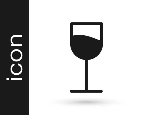 Icono Copa Vino Gris Aislado Sobre Fondo Blanco Signo Copa — Archivo Imágenes Vectoriales