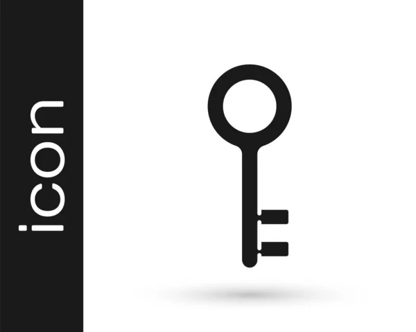 Ikona Klíče Grey House Izolované Bílém Pozadí Vektorová Ilustrace — Stockový vektor