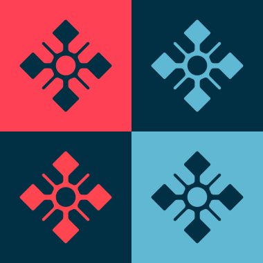 Pop Art Snowflake simgesi renk arkaplanında izole edildi. Vektör.