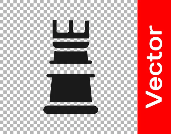 Icône Stratégie Black Business Isolée Sur Fond Transparent Symbole Échecs — Image vectorielle