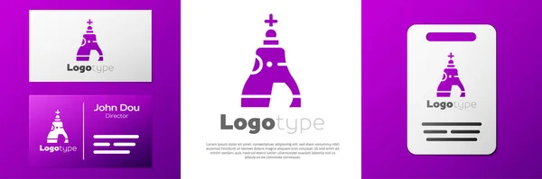 Logotipo Campana Del Zar Moscú Icono Monumento Aislado Sobre Fondo — Vector de stock