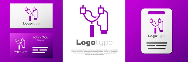 Logotype Slingshot Icône Isolée Sur Fond Blanc Modèle Conception Logo — Image vectorielle