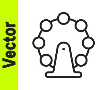 Siyah çizgi Londra göz simgesi beyaz arkaplanda izole edildi. Göz Londra İngiltere Avrupa kültürünün simgesi. Vektör.