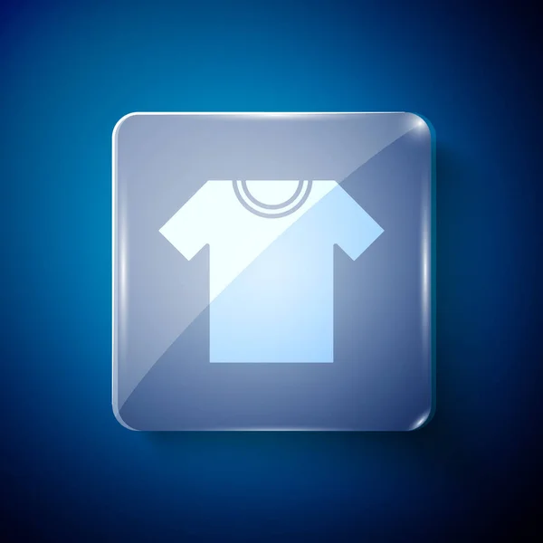 티셔츠 아이콘은 파란색 배경에 분리되어 있습니다 Vector — 스톡 벡터
