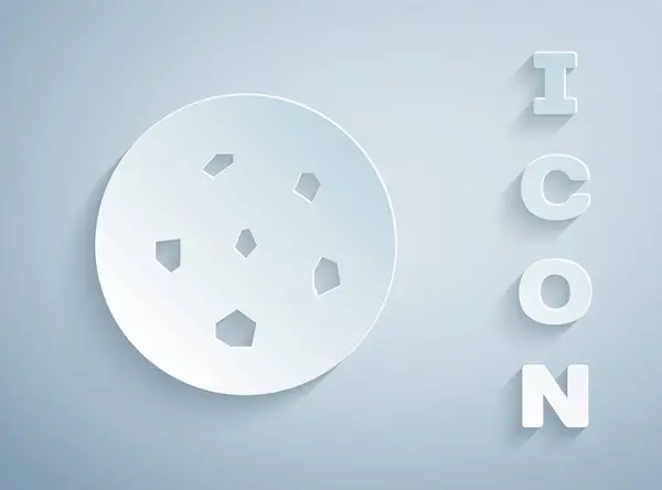 Cookie Biscuit Avec Icône Chocolat Isolé Sur Fond Gris Style — Image vectorielle