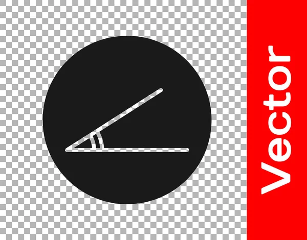 Preto Ângulo Agudo Graus Ícone Isolado Fundo Transparente Ilustração Vetorial —  Vetores de Stock