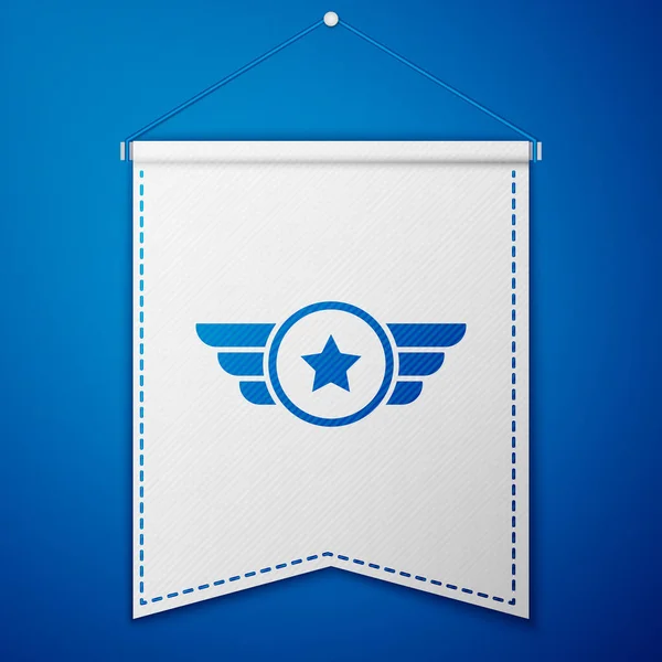 Icona Militare Americana Blue Star Isolata Sfondo Blu Distintivi Militari — Vettoriale Stock