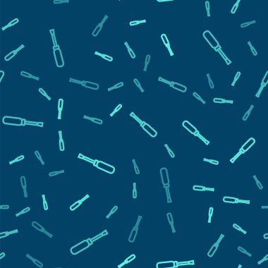 Yeşil çizgi tornavida simgesi mavi arkaplandaki kusursuz deseni izole etti. Servis aracı sembolü. Vektör İllüstrasyonu.