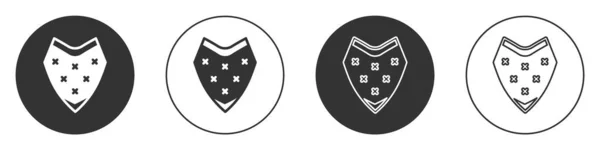 Ikone Der Traditionellen Mexikanischen Poncho Kleidung Schwarz Auf Weißem Hintergrund — Stockvektor