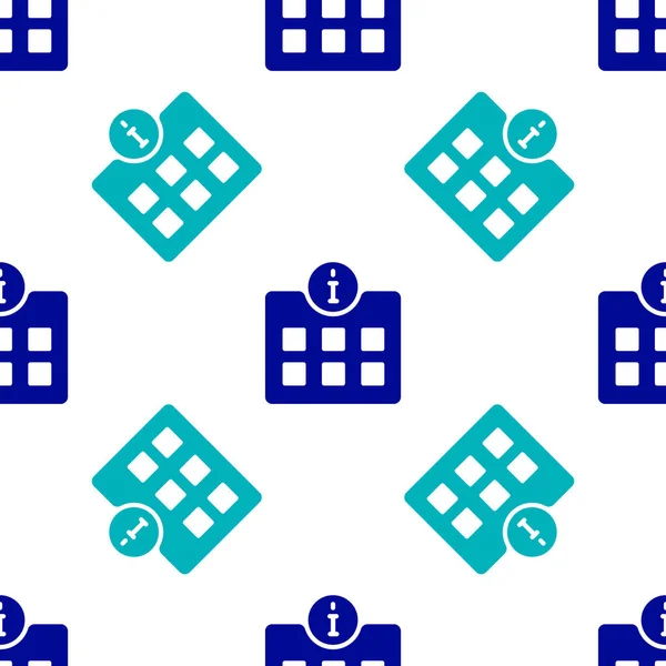 Μπλε Εικόνα Πληροφοριών Απομονωμένη Αδιάλειπτη Μοτίβο Λευκό Φόντο Διάνυσμα — Διανυσματικό Αρχείο