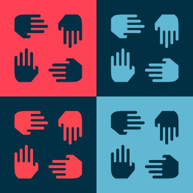 Pop Art Project ekip taban simgesi renk arkaplanında izole edildi. İş analizi ve planlama, danışmanlık, takım çalışması, proje yönetimi. Geliştiriciler. Vektör.