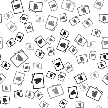 Siyah Hava tahminleri ikonu beyaz arkaplanda izole edilmiş pürüzsüz desen. Vektör.