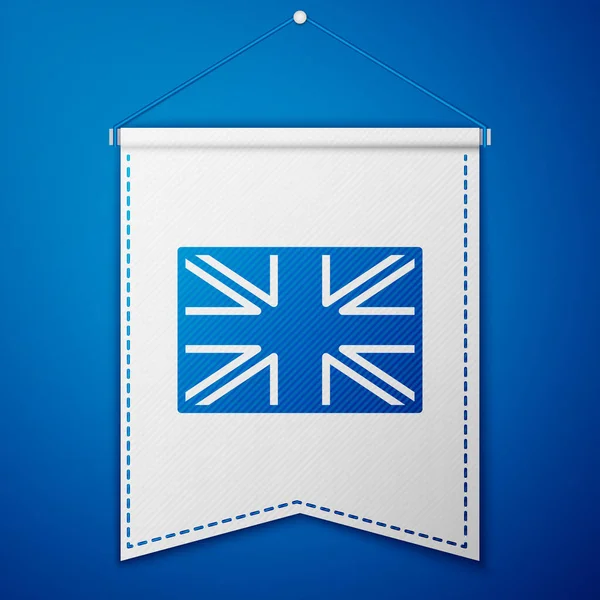 Blue Flag Great Britain Icon Isolated Blue Background Flag Sign — Stock Vector