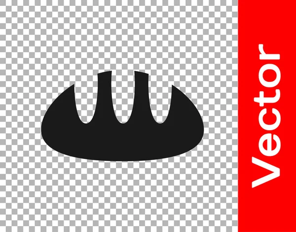 Schwarzbrot Symbol Isoliert Auf Transparentem Hintergrund Vektor — Stockvektor