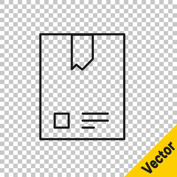 Schwarze Linie Beutel Mit Kaffeebohnen Symbol Isoliert Auf Transparentem Hintergrund — Stockvektor