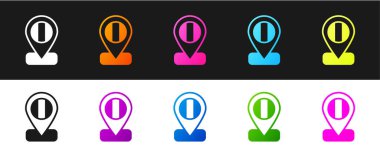 Siyah beyaz arkaplanda İtalya bayrak simgesini izole et. Vektör.